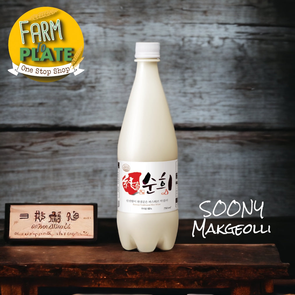 【FARM TO PLATE】Korean Soony Makgeolli 750ml (Alc 6%) / Korea Rice Wine