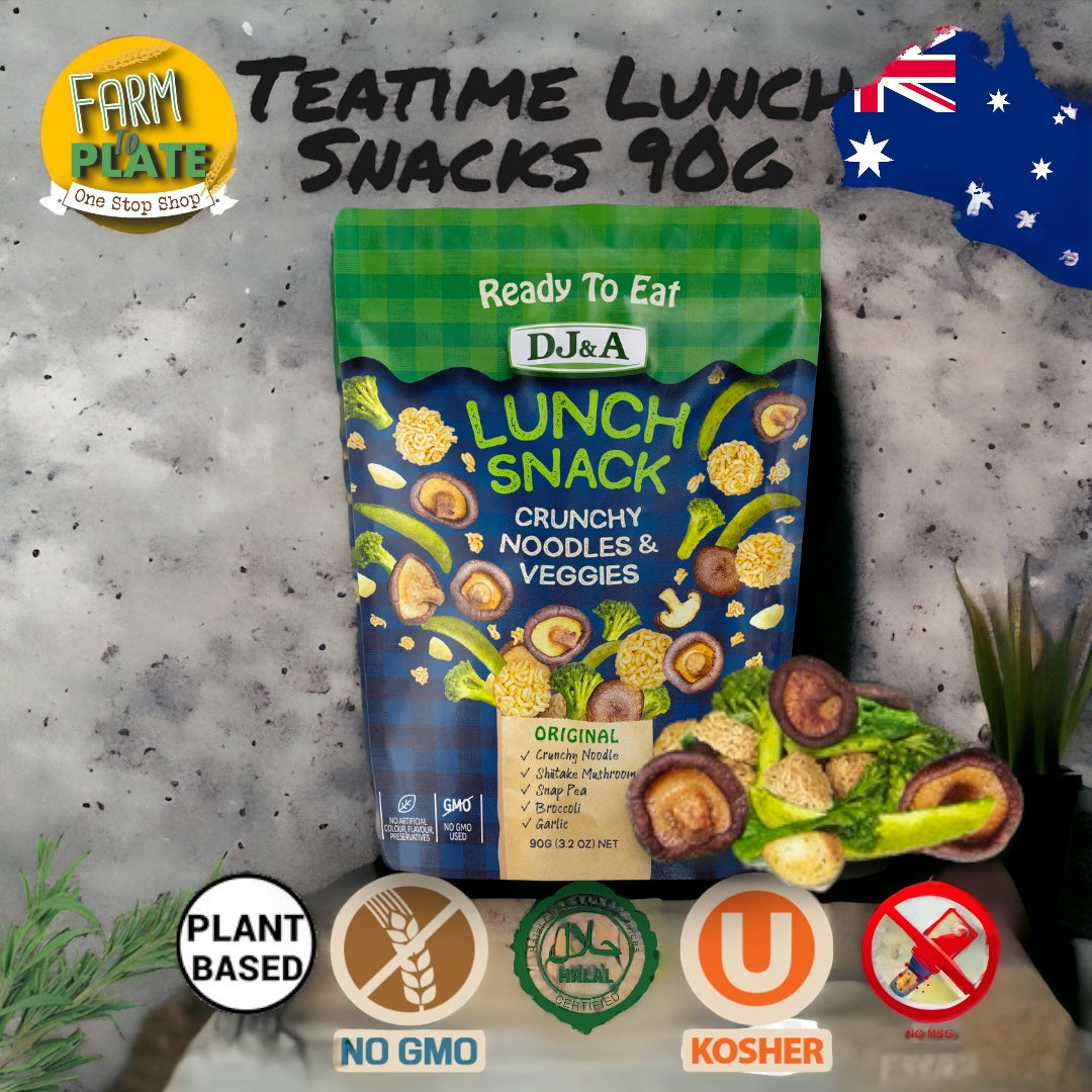 【FARM TO PLATE】DJ&A Teatime Lunch Snacks 90g / Australia Healthy Natural Snacks / No MSG / No GMO