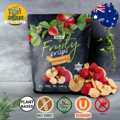 【FARM TO PLATE】DJ&A Fruity Crisps 25g / Strawberries / Apple / Freeze Dried / Product of Australia / Healthy Snacks