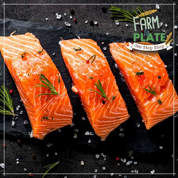 【FARM TO PLATE】1kg Premium Atlantic Salmon Portion / 三文鱼块 / Frozen