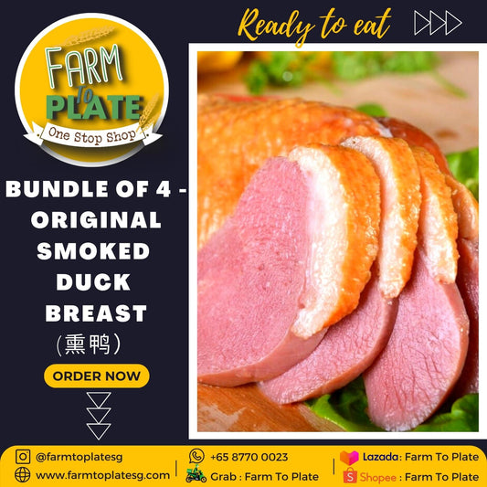 【FARM TO PLATE】Smoked Duck Breast Original / 4 pieces per packet
